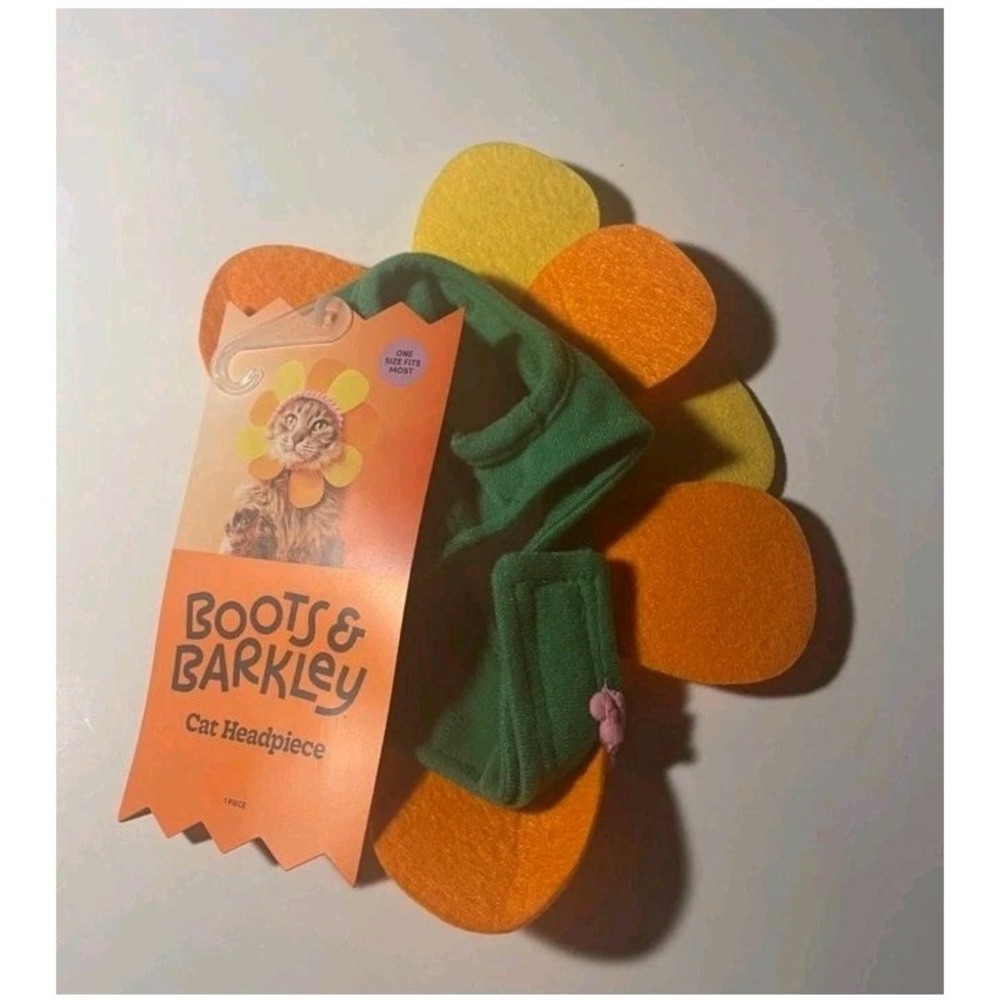 Boots & Barkley Green Cat Headpiece Flower One Size Fits Most NWT‎ Costume Pet